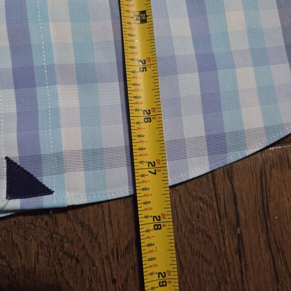 UNTUCKit Shirt Mens Small Blue Plaid Slim Fit Wrinkle Free Button Down Casual - Picture 8 of 8